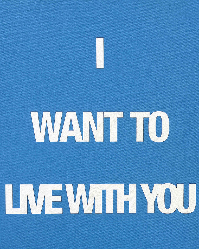 I WANT TO LIVE WITH YOU, 2009  Acrylic on canvas  50 x 40 cm